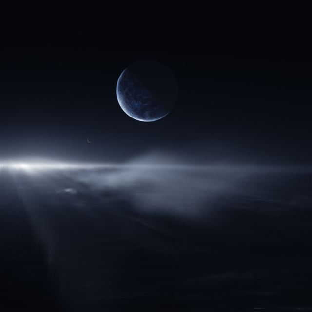 2048x2048 Subzero tranquility - moon iPad Air Wallpaper