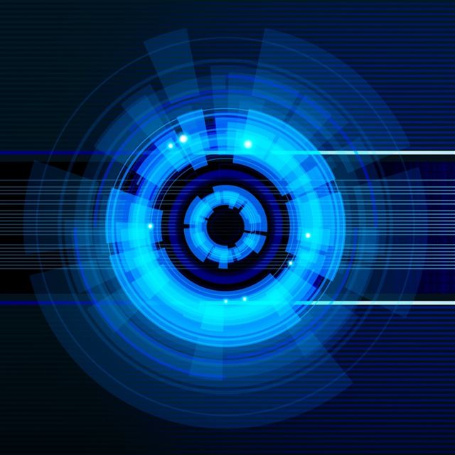 2048x2048 Neon light circles -  iPad Wallpaper