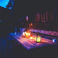 Camping night light summer iPad Air wallpaper