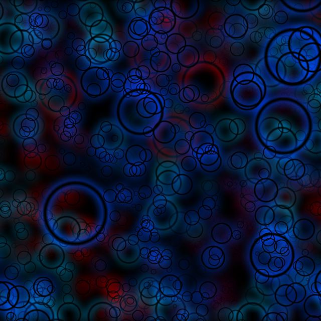 2048x2048 Circles blue neon light shape size - circles iPad Air Wallpaper
