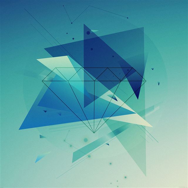 2048x2048 Diamond blue graphic art - diamond iPad Air Wallpaper
