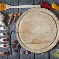 Spices pepper garlic cutting board iPad Air wallpaper