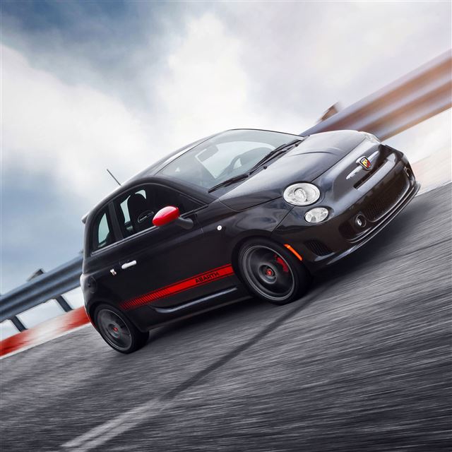 2048x2048 Fiat 500 Abarth - road iPad Air Wallpaper