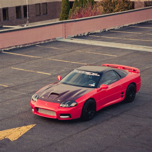 2048x2048 Red Mitsubishi - road iPad Air Wallpaper