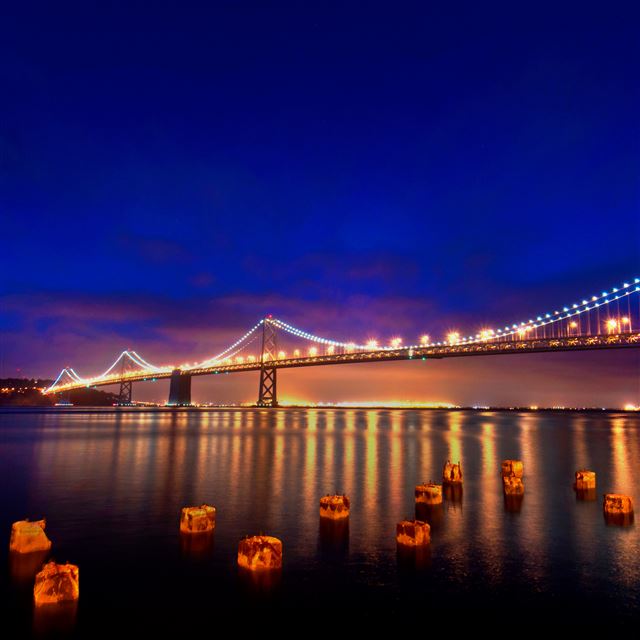 2048x2048 Blue Hour - bridge iPad Air Wallpaper