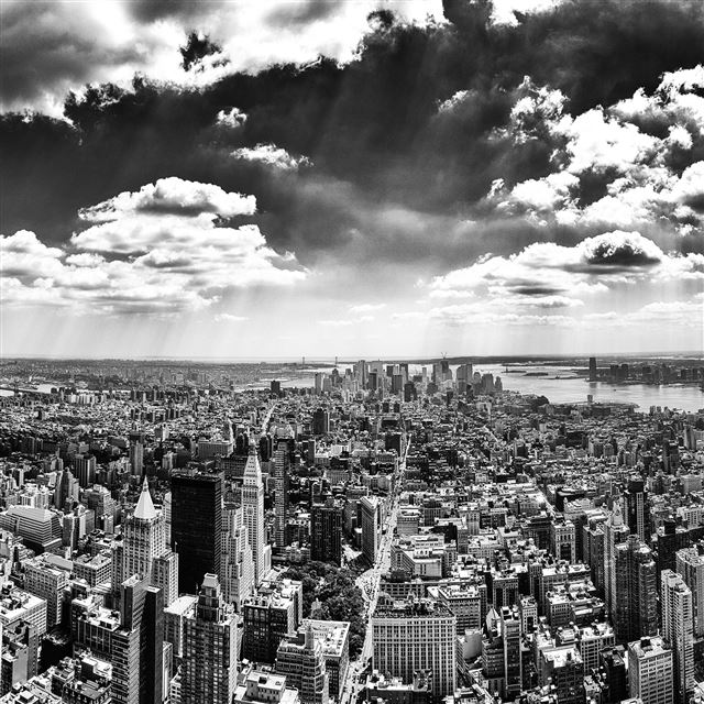 2048x2048 New York City Black and White -  iPad Air Wallpaper