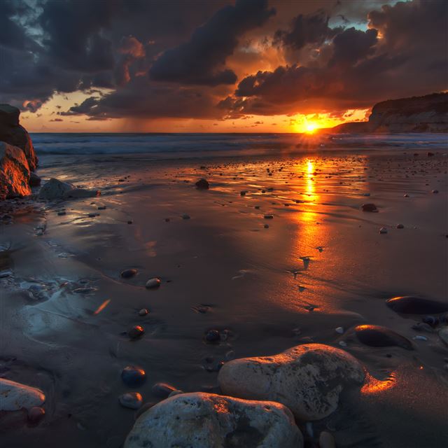 2048x2048 Sunset Flames - sunshine iPad Air Wallpaper