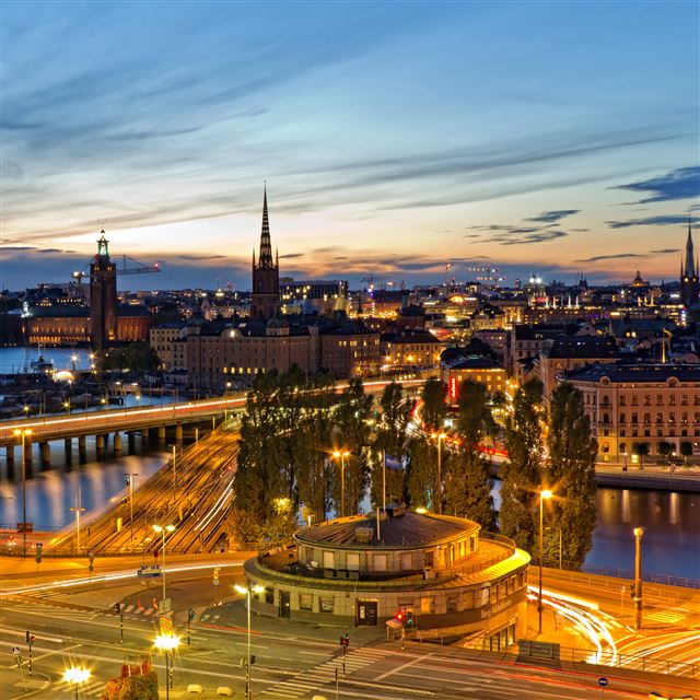 2048x2048 Stockholm - road iPad Air Wallpaper