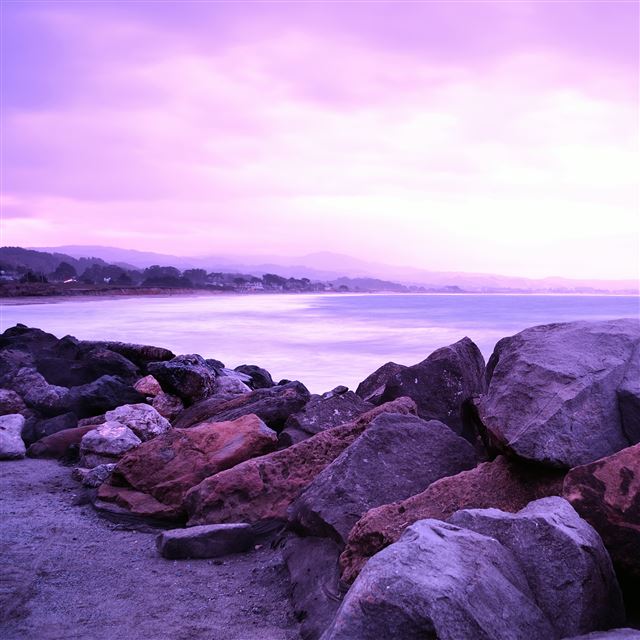 2048x2048 Half Moon Bay - pink iPad Air Wallpaper