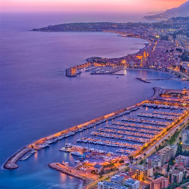 2048x2048 Menton Sunset - city iPad Air Wallpaper
