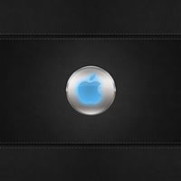 Blue Glow Apple Logo wallpaper