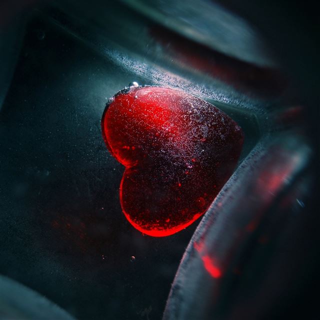 2048x2048 Red Heart Underwater -  iPad Air Wallpaper