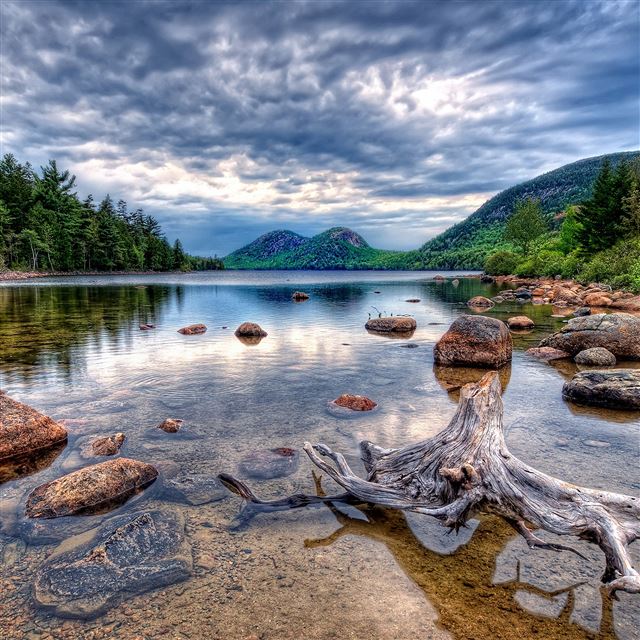 2048x2048 Fantasy Land - lake iPad Air Wallpaper