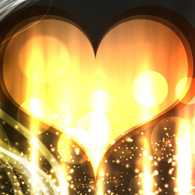2048x2048 Golden Heart - hot iPad Air Wallpaper
