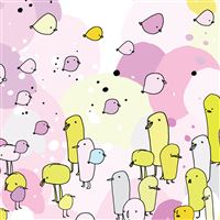 Crayon Drawing Birds wallpaper