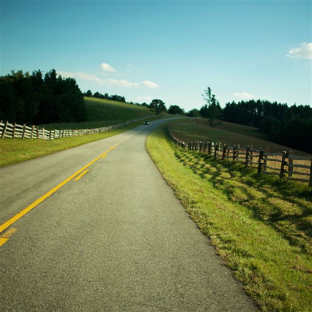 2048x2048 Driven - road iPad Air Wallpaper