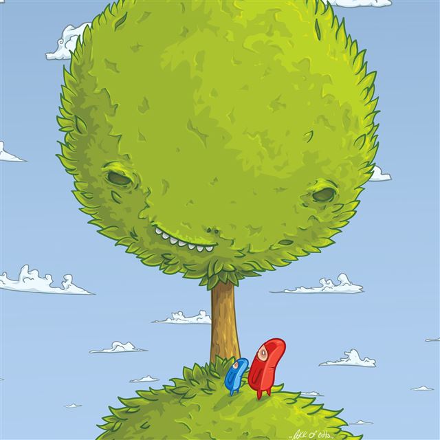 2048x2048 Treefolk - fun iPad Air Wallpaper