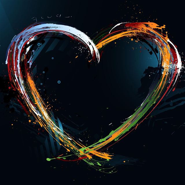 2048x2048 Abstract Hearts - colorful iPad Air Wallpaper