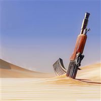 Gun in Sand wallpaper