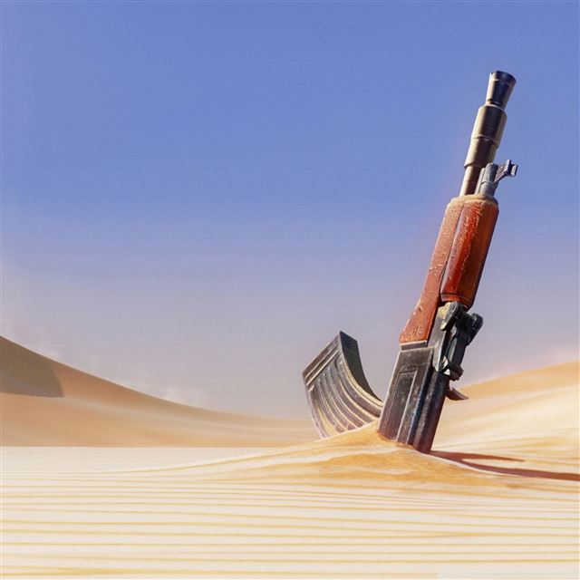 2048x2048 Gun in Sand -  iPad Air Wallpaper