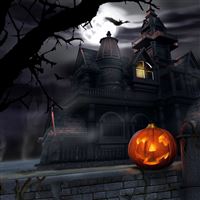 haunted house halloween party trick or treat wallpaper