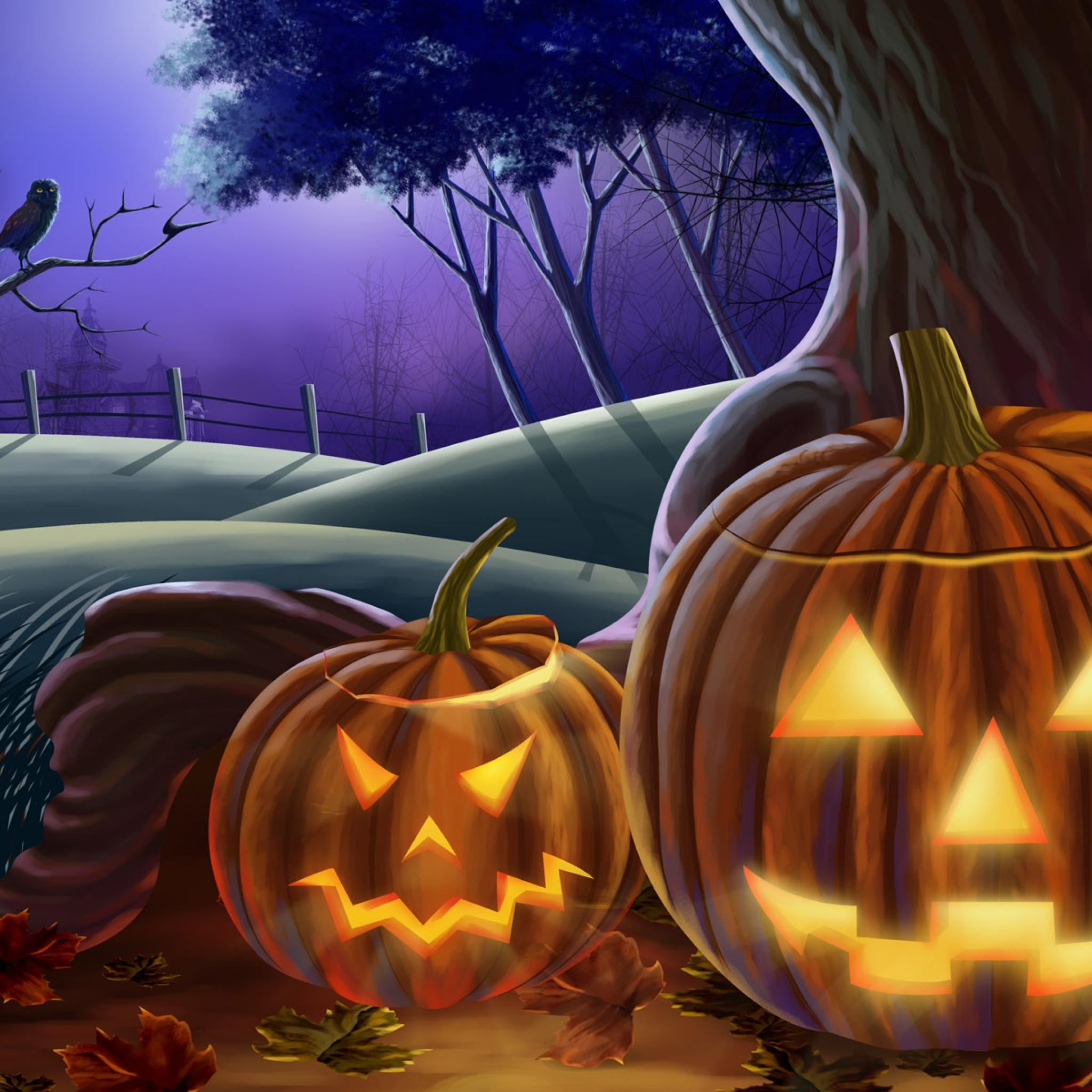Halloween Pumpkin iPad Air Wallpapers Free Download