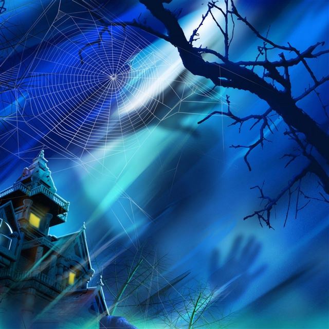 2048x2048 Haunted House   - halloween iPad Air Wallpaper