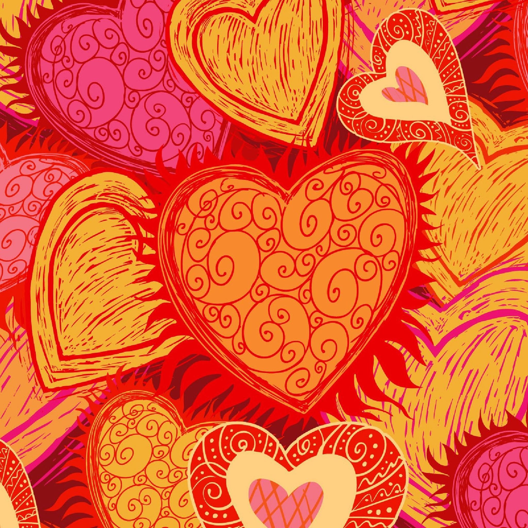 Art Hearts iPad Air wallpaper 