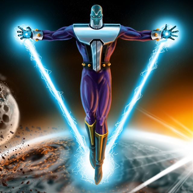 2048x2048 brainiac dc comics - purple iPad Air Wallpaper