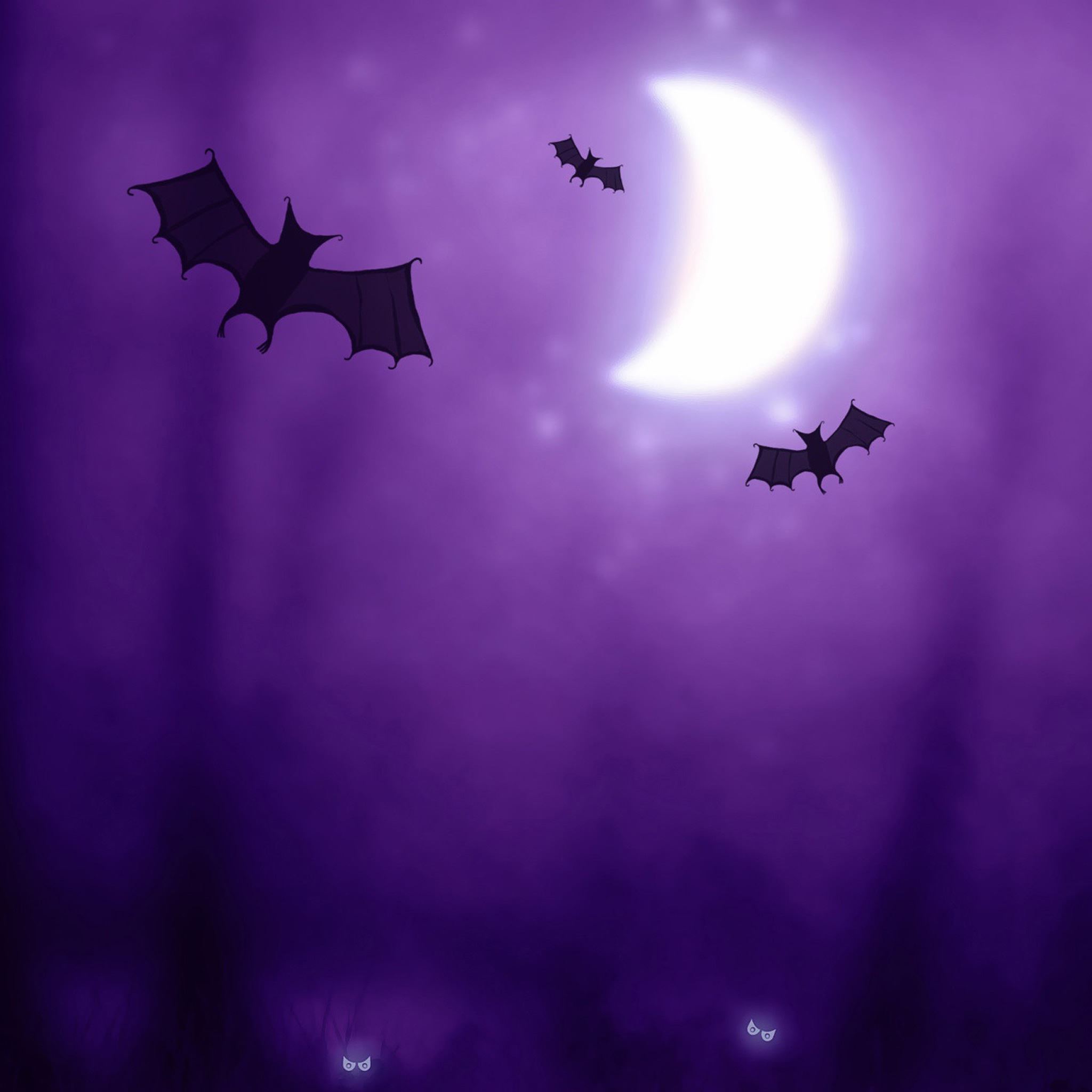 Bats in Dark Night iPad Air wallpaper 