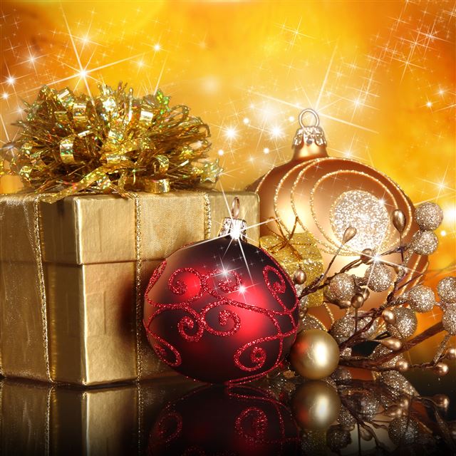 2048x2048 Christmas Gifts And Globes - christmas iPad Air Wallpaper