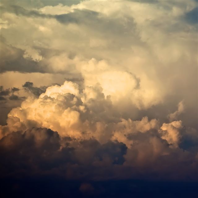 2048x2048 Storm Clouds And Rainbow - clouds iPad Air Wallpaper