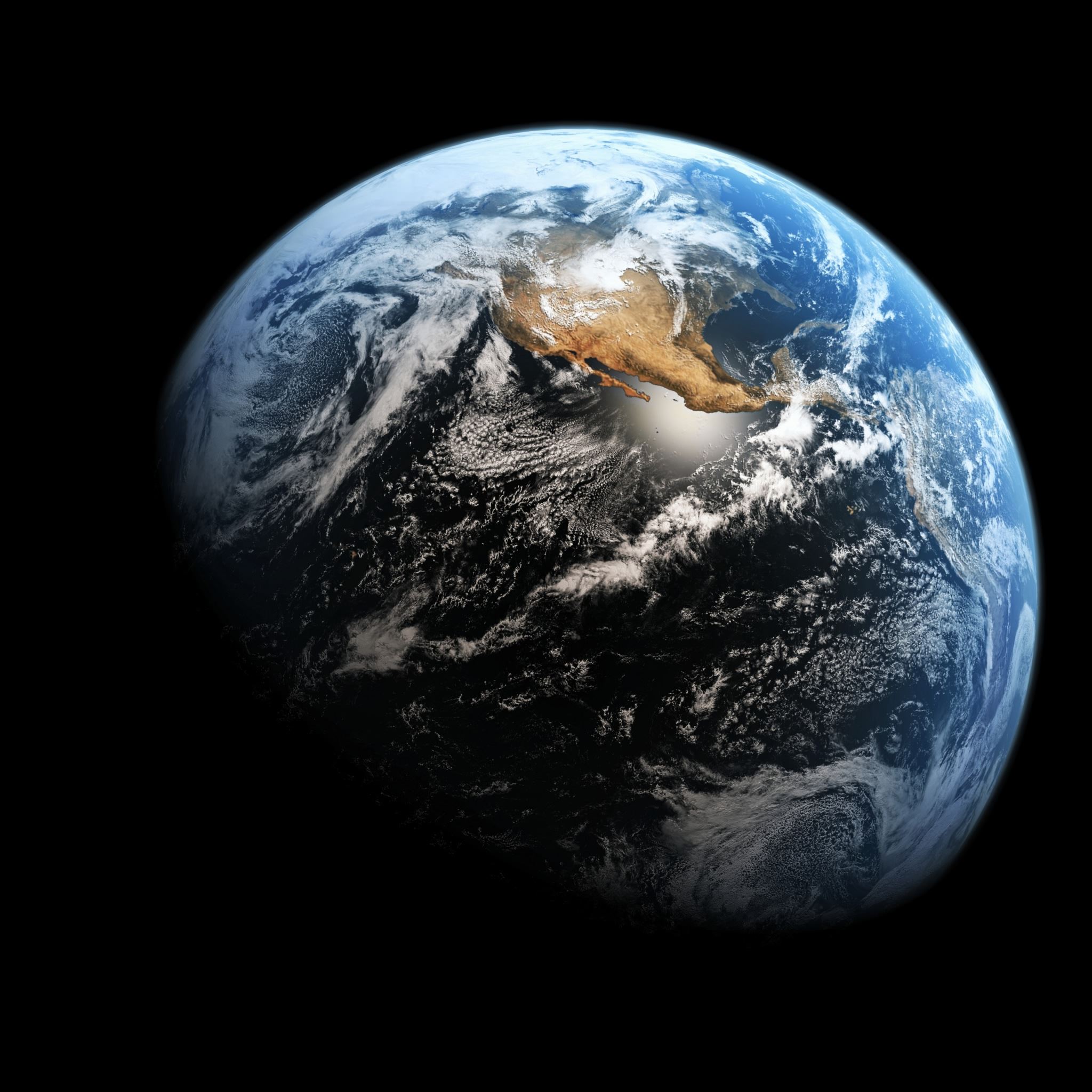 Earth with moon from space 4K wallpaper download