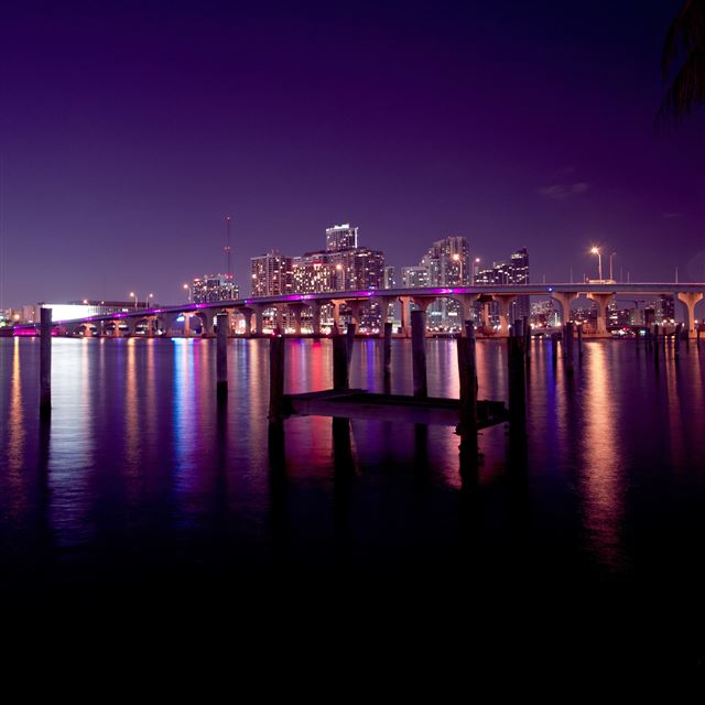 2048x2048 Miami Skyline - city iPad Air Wallpaper