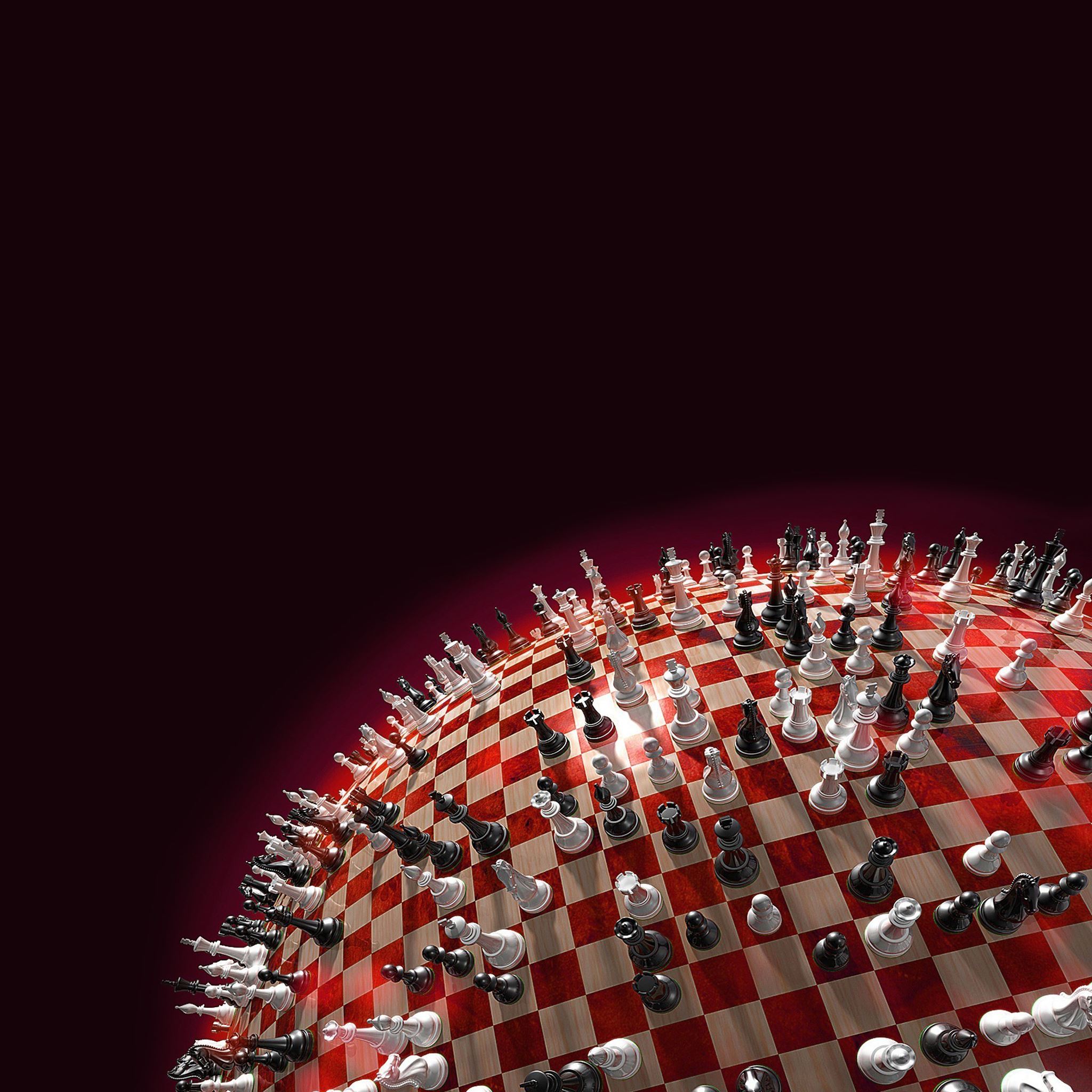 Spherical Chessboard 3d iPad Air wallpaper 