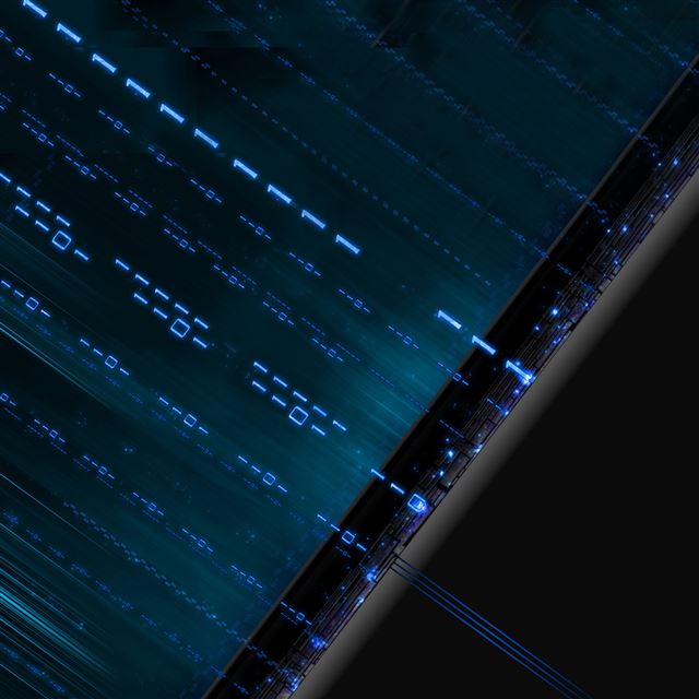 2048x2048 Blue Binary  - digital iPad Air Wallpaper