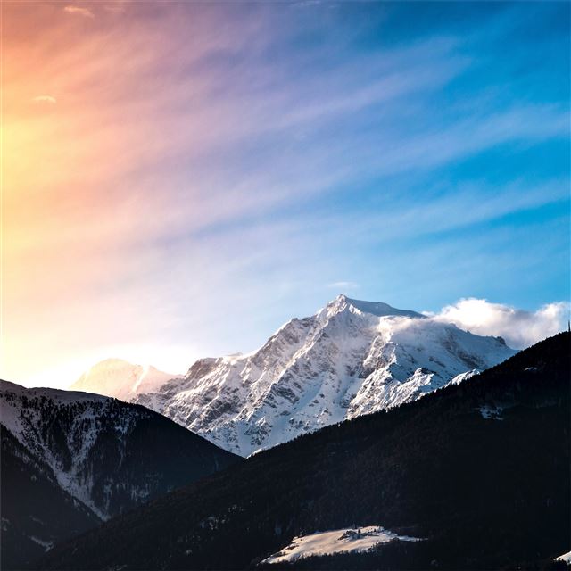 2048x2048 snow covered mountain 5k - 5k iPad Air Wallpaper