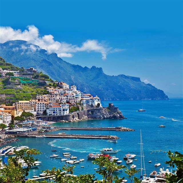 2048x2048 Greece Island City Landscape - sky iPad Air Wallpaper