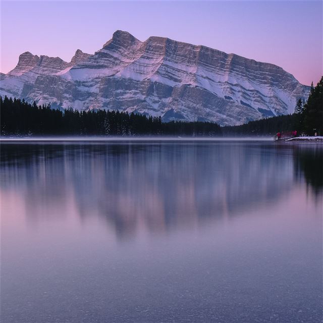 2048x2048 mountain reflection lake body of water 4k - reflection iPad Air Wallpaper