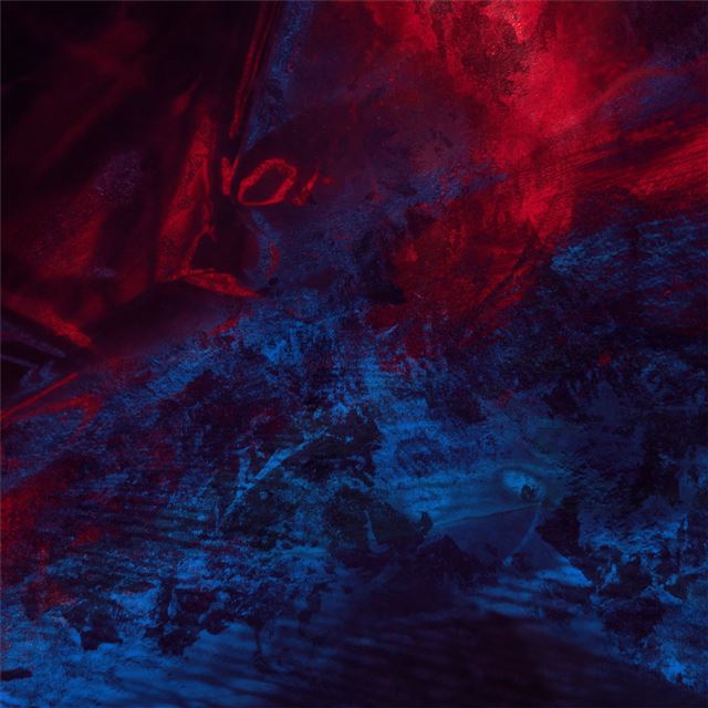 2048x2048 abstract blue red splash thick 4k - digital art iPad Air Wallpaper