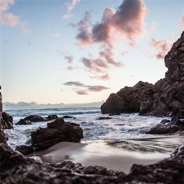 2048x2048 sea rocks 5k - rocks iPad Air Wallpaper