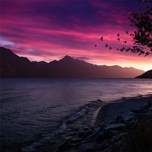 2048x2048 twilight mood 4k - artstation iPad Air Wallpaper
