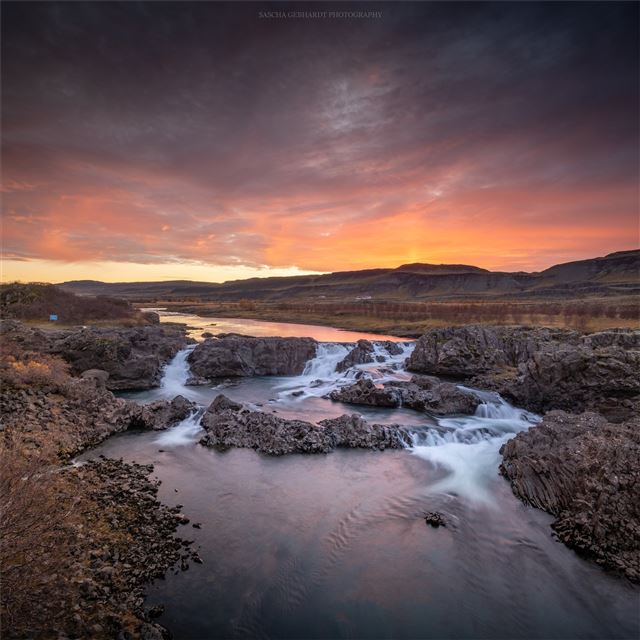 2048x2048 glanni iceland sunrise 8k - iceland iPad Air Wallpaper