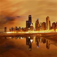 Chicago late evening wallpaper