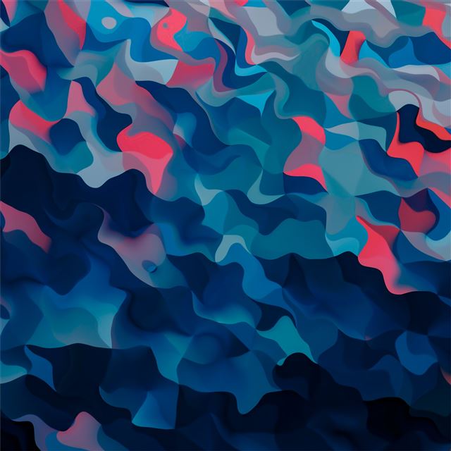 2048x2048 ondes abstract 4k - digital art iPad Air Wallpaper