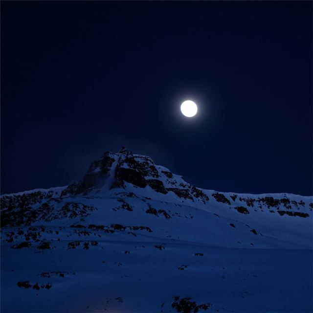 2048x2048 mountain covered with snow moon 4k - moon iPad Air Wallpaper