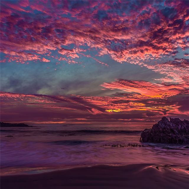 2048x2048 red rock clouds sunset 4k - sunset iPad Air Wallpaper