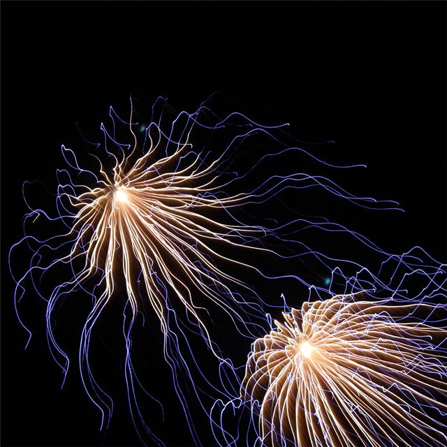 2048x2048 abstract sparks 4k - artist iPad Air Wallpaper