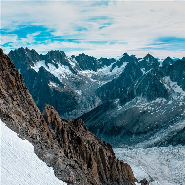 2048x2048 frozen ice mountains - 5k iPad Air Wallpaper