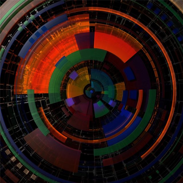 2048x2048 colorful lines symmetry -  iPad Air Wallpaper